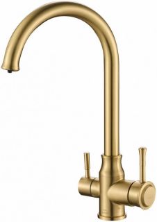 Смеситель для кухни ZORG Steel Hammer SH 763 INOX BRONZE PVD